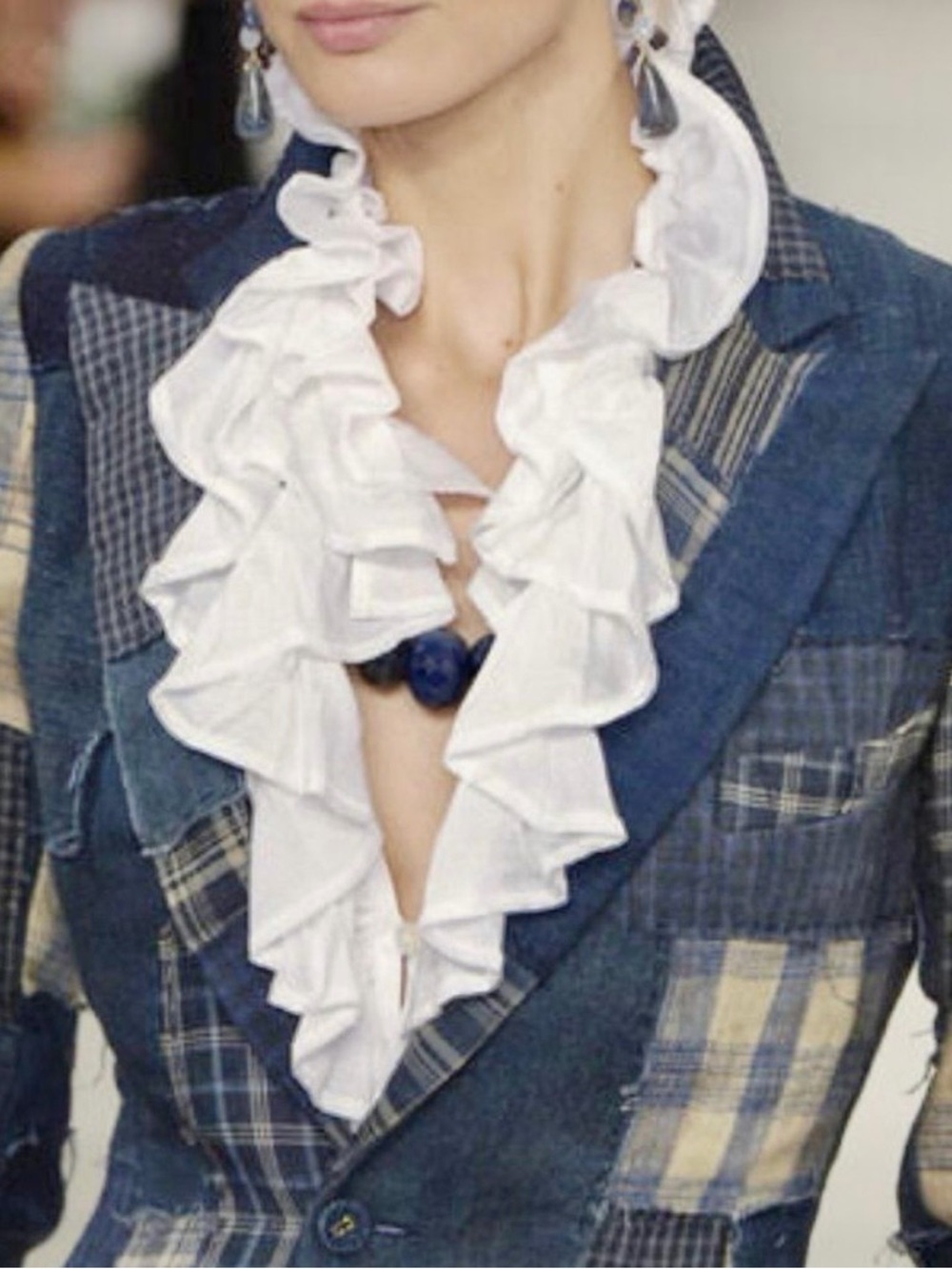 Ralph Lauren Purple Label Spring '06 Runway, Indigo Linen Patchwork Jacket - Picture 2 of 6